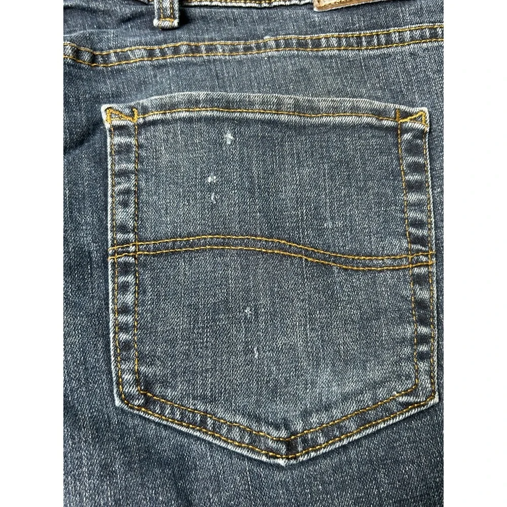 Lee Vintage Slim Jeans Mens 36x30 Blue Bootcut Stretch Denim Dark Wash